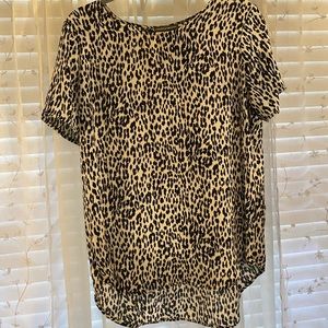 Black And White Animal Print Top